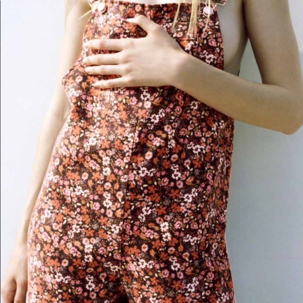 Zara Floral Jumpsuit Overalls